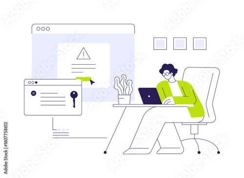 License expired abstract concept vector illustration.