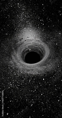 Black hole cosmic swirl; space exploration background