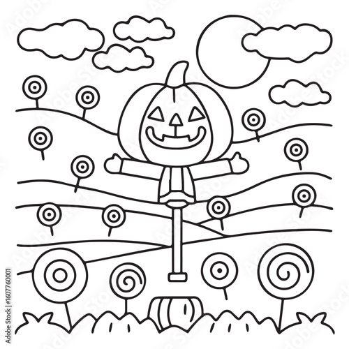 Halloween Bold and Easy Coloring Pages for Adults – Fun, Simple, and Spooky Designs for Relaxation and Creativity