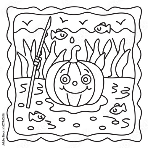 "Halloween Bold and Easy Coloring Pages – Cute and Spooky Pumpkins, Ghosts, Witches, Cats & More | Simple Line Art for Fun Coloring"