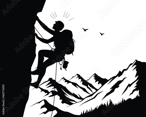 Minimalist Hiking and Climbing Vector Collection