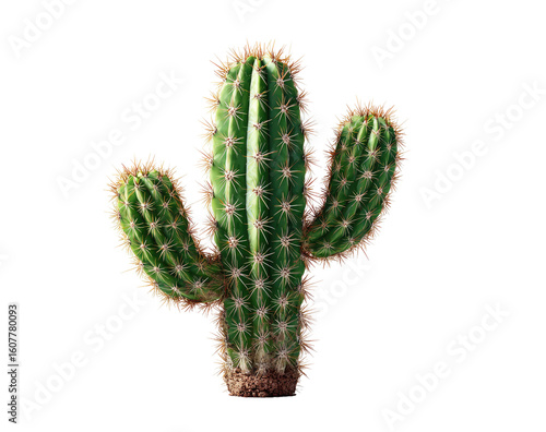 Close-up of a vibrant, spiky cactus