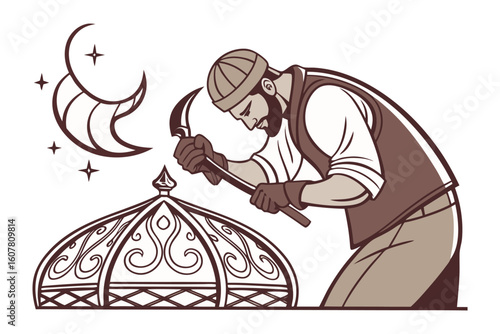 Wise teacher shares islamic stories with attentive children learning about seerat un nabi