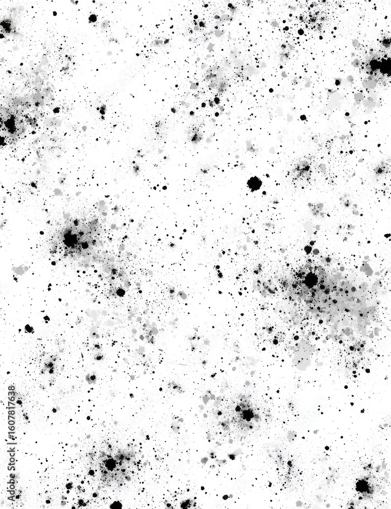 Fototapeta premium Abstract black speckles on white background