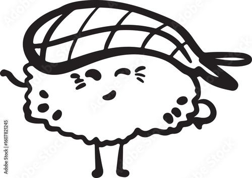 Cute sushi character japanese cuisine