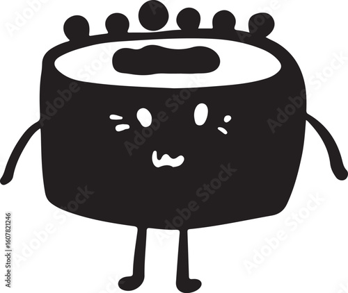 Cute sushi character japanese cuisine