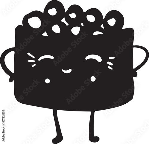 Cute sushi character japanese cuisine