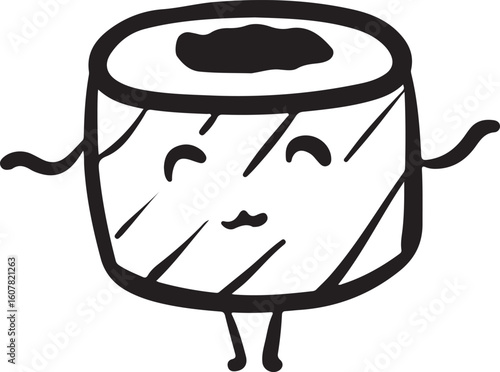 Cute sushi character japanese cuisine