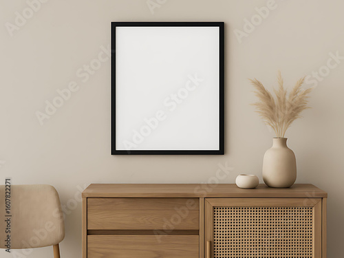 black framed poster mockup