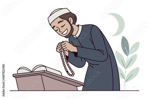 Muslim woman teacher instructing arabic language lesson in classroom setting