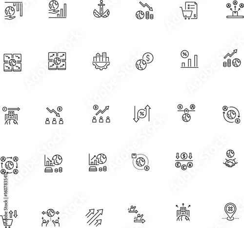 set of icons for World economy