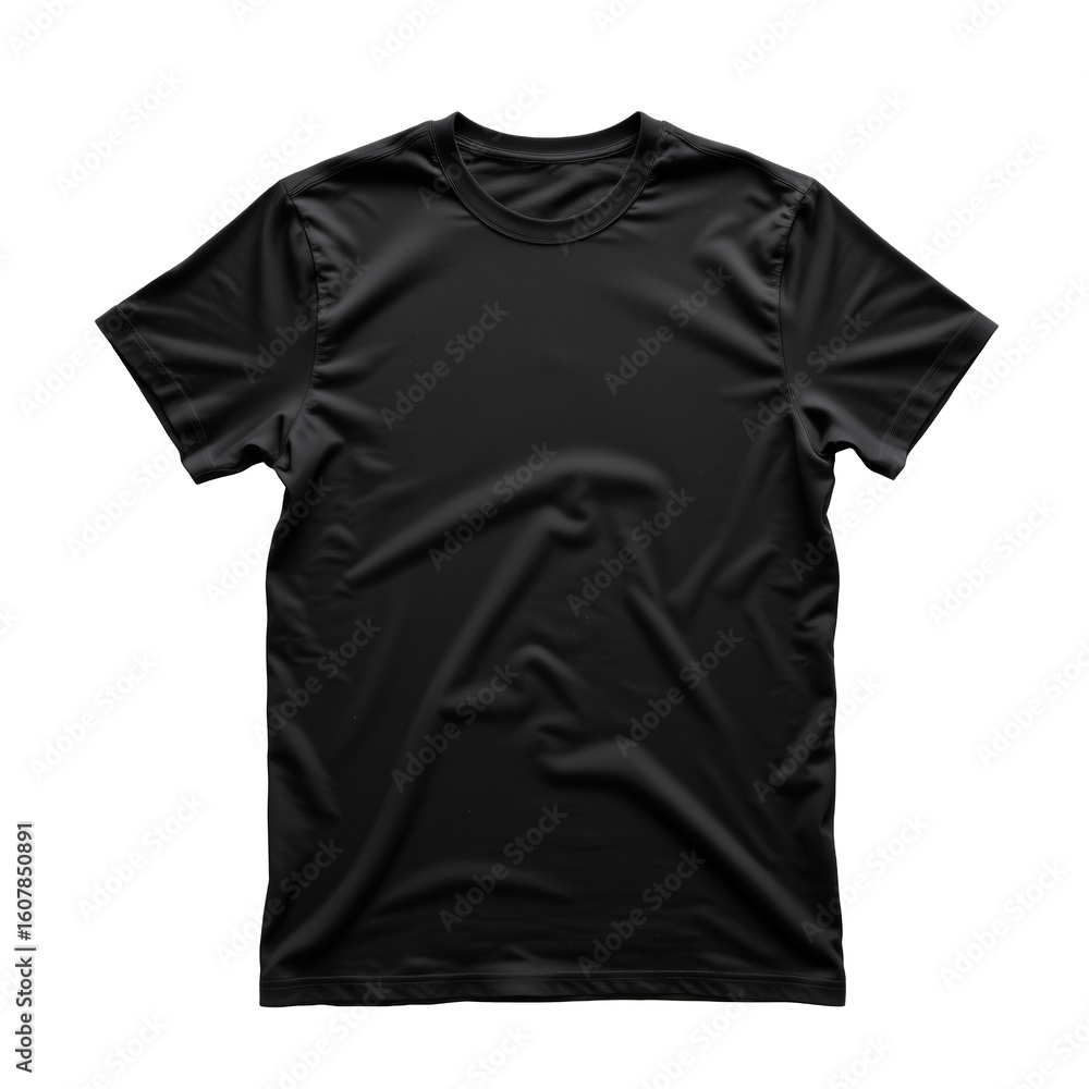Black T-shirt on Transparent background for Fashion and Apparel Display Black T-shirt on Transparent background for Fashion and Apparel Display