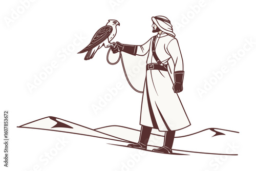 Devout muslim man kneeling on prayer rug reading holy quran from a wooden lectern with a decorative plant nearby