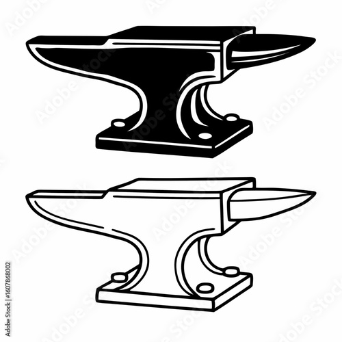 Creative Anvil Vector Illustration | Clean and Industrial Design for Blacksmithing, Metal Forging, and Workshop Tool 