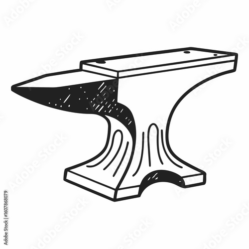 Creative Anvil Vector Illustration | Clean and Industrial Design for Blacksmithing, Metal Forging, and Workshop Tool 