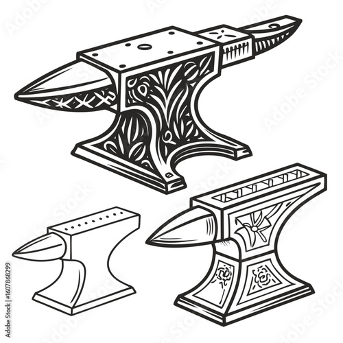 Creative Anvil Vector Illustration | Clean and Industrial Design for Blacksmithing, Metal Forging, and Workshop Tool 