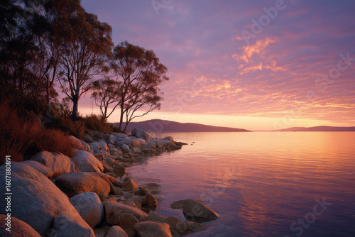 breathtaking coastal sunsets in australia showcasing vibrant hues of sky reflected in tranquil waters
