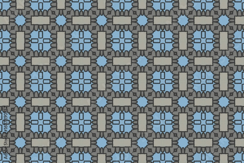 Seamless Template Tile Textile Art Interior Decoration Visual Endless Design Texture Luxury Digital Symmetric Perspective Cloth Fabric Wallpaper Geometric Graphic Fashion Background Shape Pattern.