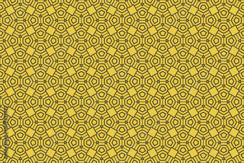 Seamless Fashion Digital Textile Art Cloth Template Tile Decoration Design Shape Luxury Interior Geometric Fabric Texture Wallpaper Endless Visual Background Perspective Graphic Symmetric Pattern.