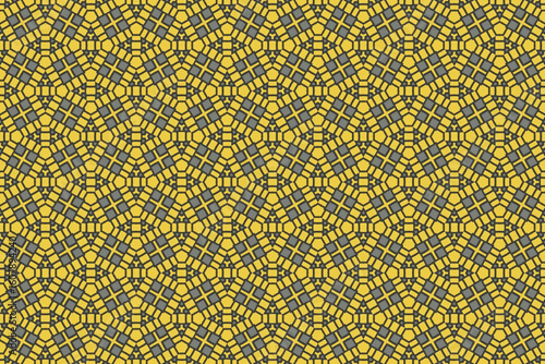 Seamless Fashion Digital Textile Art Cloth Template Tile Decoration Design Shape Luxury Interior Geometric Fabric Texture Wallpaper Endless Visual Background Perspective Graphic Symmetric Pattern.