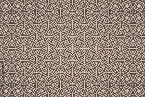 Seamless Wallpaper Background Design Luxury Perspective Fabric Visual Shape Endless Digital Fashion Graphic Interior Texture Textile Art Cloth Geometric Decoration Symmetric Template Tile Pattern.