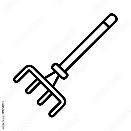 Find the perfect garden rake tool for your yard lawn care and gardening needs with this icon design