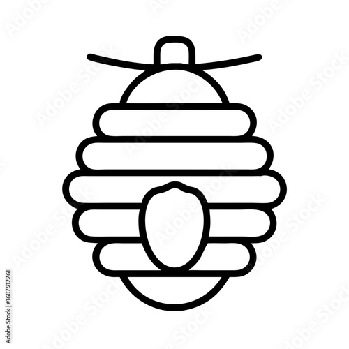Vector beehive illustration for apiary beekeeping honey production and nature related designs and crafts