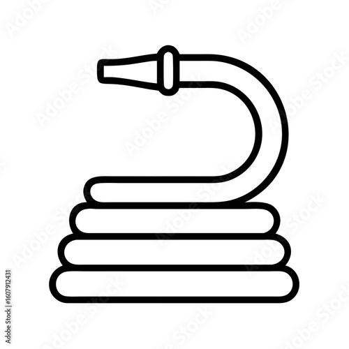Garden hose icon vector illustration water hose pipe symbol irrigation equipment outline design