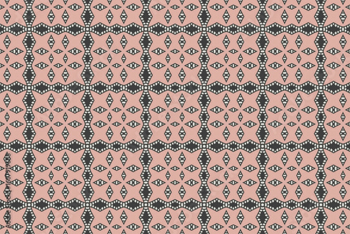 Seamless Fashion Digital Textile Art Cloth Template Tile Decoration Design Shape Luxury Interior Geometric Fabric Texture Wallpaper Endless Visual Background Perspective Graphic Symmetric Pattern.