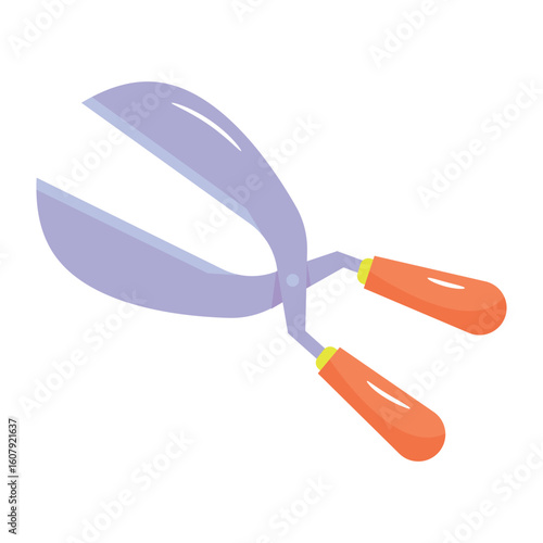 Garden Shears  Flat Illustration for Gardening and Landscaping