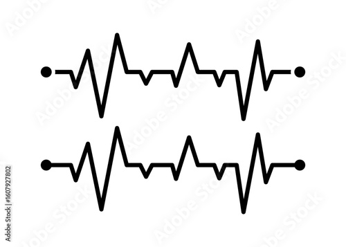 Two Ecg Lines In and Glyph