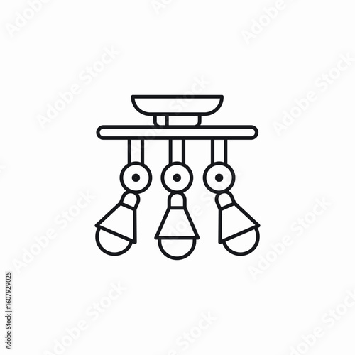 ceiling spot lights icon sign vector