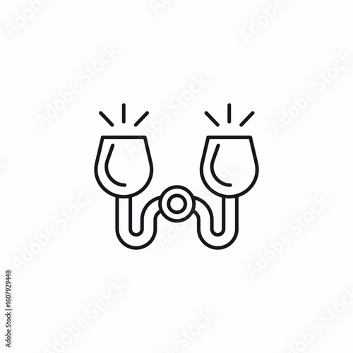 double sconce icon sign vector