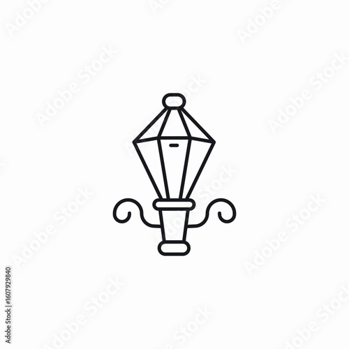 garden lamp (2) icon sign vector