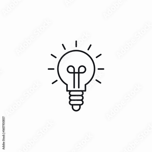 light bulb icon sign vector