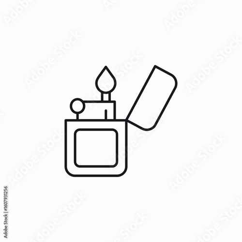 lighter fire icon sign vector