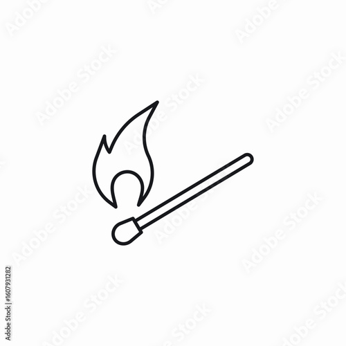 match burn icon sign vector
