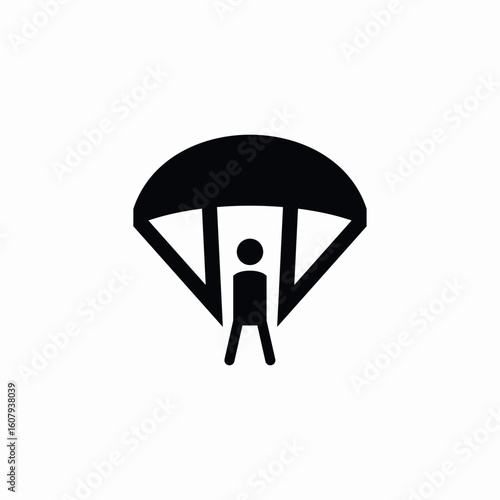 parachute fall icon sign vector
