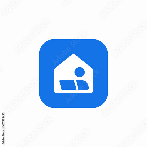 remote work home icon sign vector