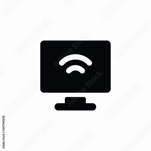 smart tv icon sign vector