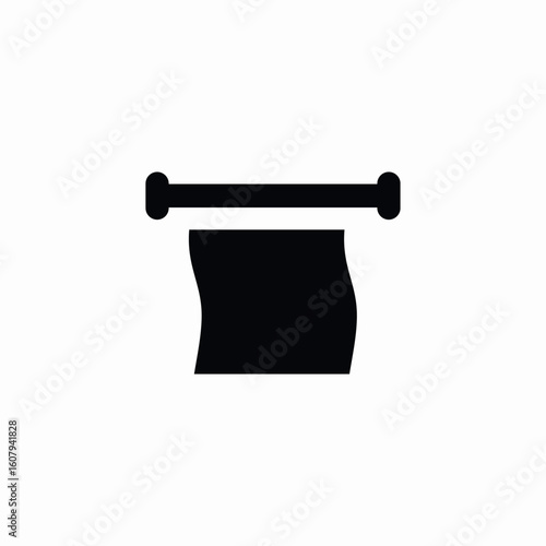 towel hung icon sign vector