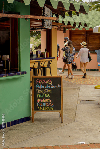 A restaurant's blackboard showing the daily menu