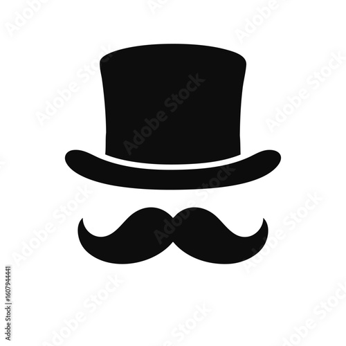 hat and moustache 