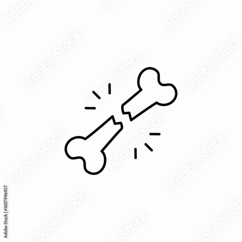 bone injury icon sign vector