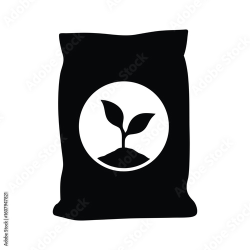 Fertilizer bag icon vector illustration for agriculture and gardening concept design element use