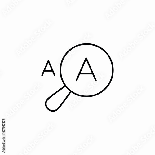 font enlarge icon sign vector