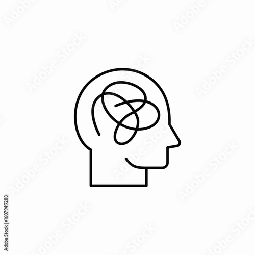 mind confusion icon sign vector