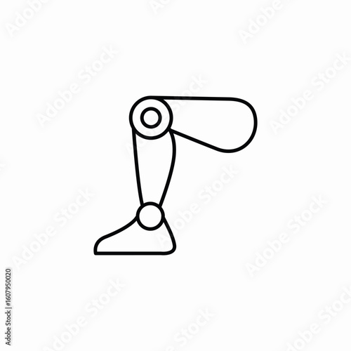 prosthetic legs icon sign vector