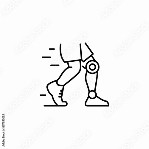 prosthetic leg icon sign vector