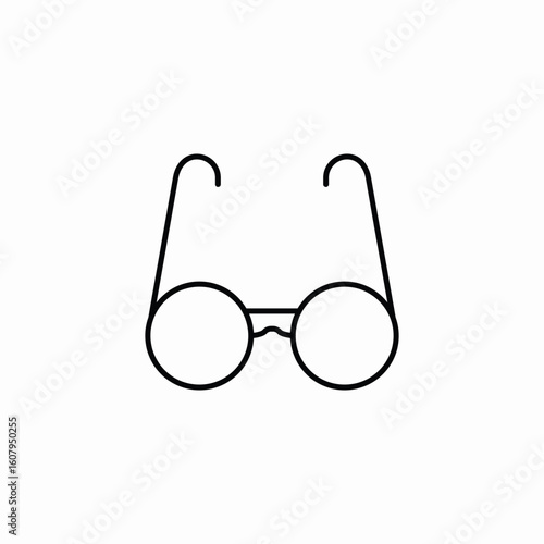 round glasses icon sign vector